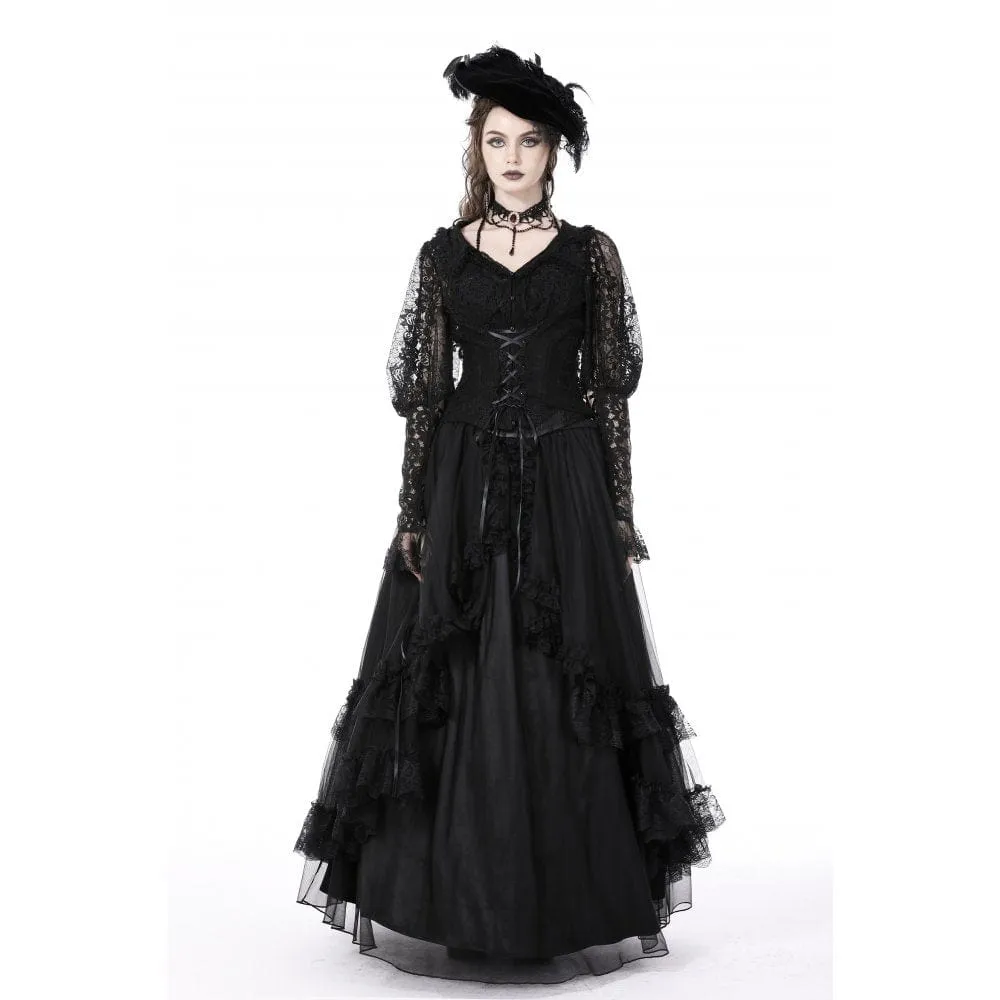 Women's Gothic Ruffled Layered Skirt