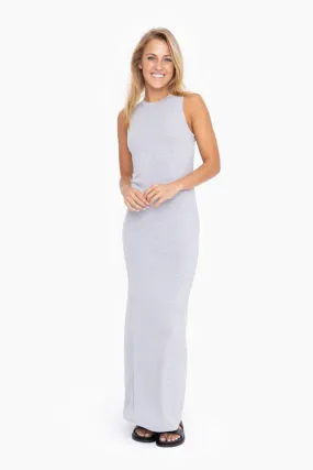 Women's Mono B | Keyhole Back Maxi Dress | Heather Grey